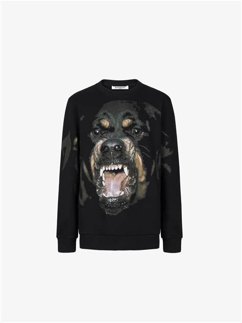 givenchy sweatshirt rottweiler|givenchy rottweiler print sweatshirt.